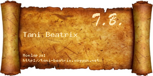 Tani Beatrix névjegykártya