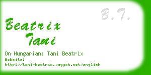 beatrix tani business card